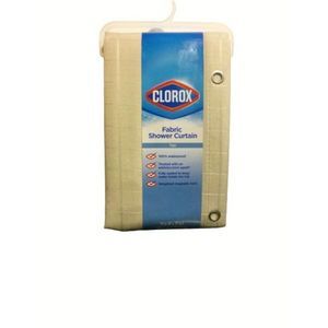 Clorox fabric bathroom  shower curtains tan  100% waterproof